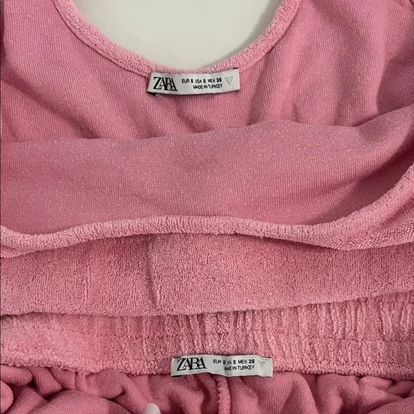 Zara Pink Terry Cloth Set - Picture 3 of 3